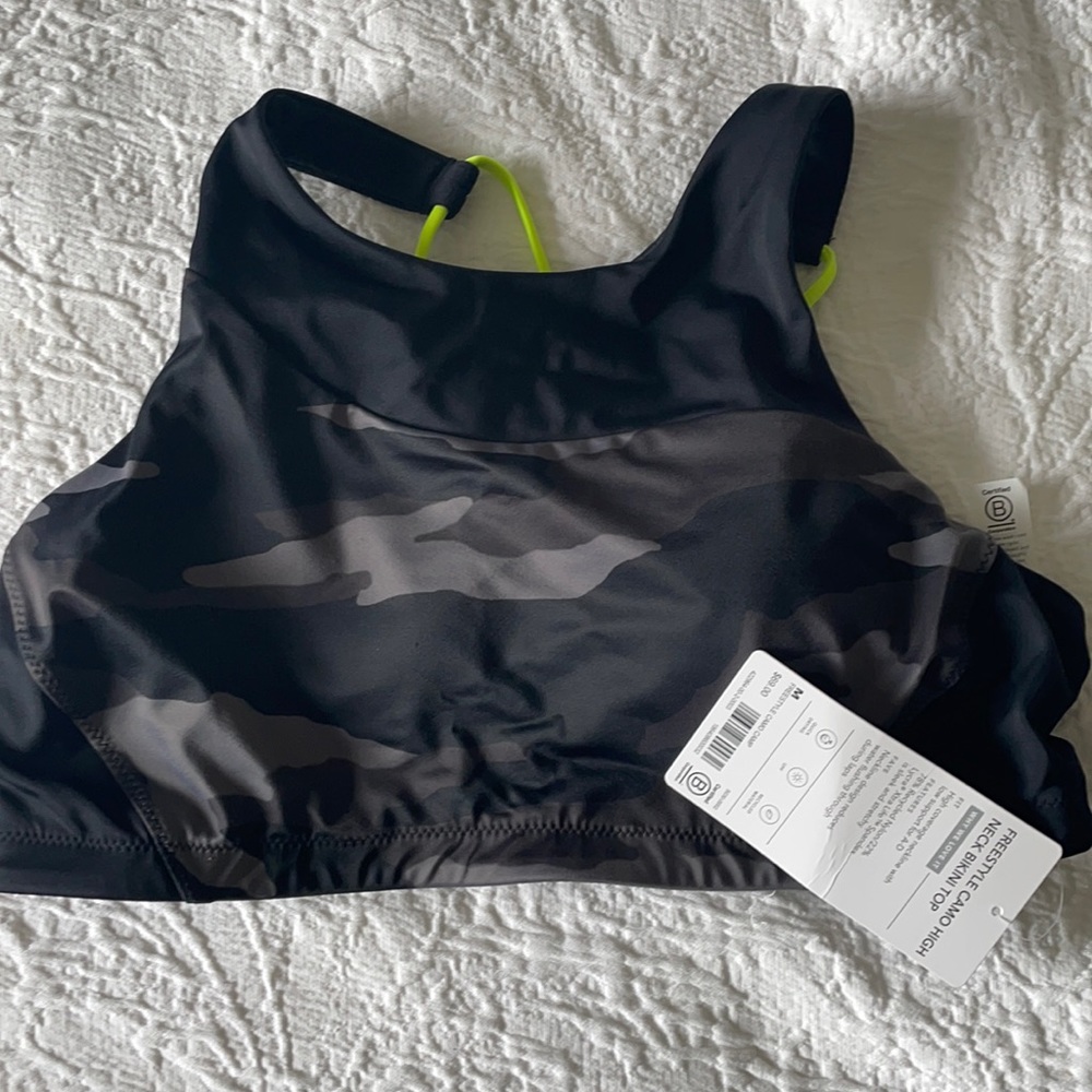 Athleta freestyle camo high neck bikini top
